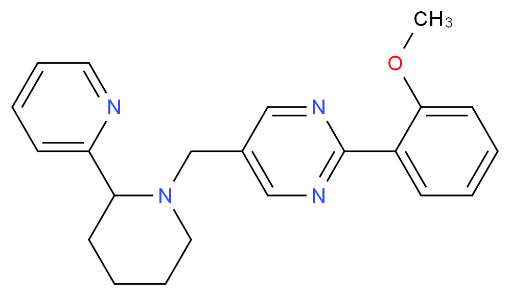 2-(2-methoxyphenyl)-5-[(2-pyridin-2-ylpiperidin-1-yl)methyl]pyrimidine_分子结构_CAS_)