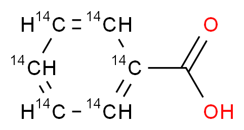 (1,2,3,4,5,6-<sup>1</sup><sup>4</sup>C<sub>6</sub>)benzoic acid_分子结构_CAS_74920-45-9