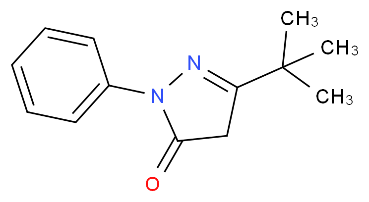 3-叔-丁基-1-苯基-2-吡唑啉-5-酮_分子结构_CAS_6631-89-6)