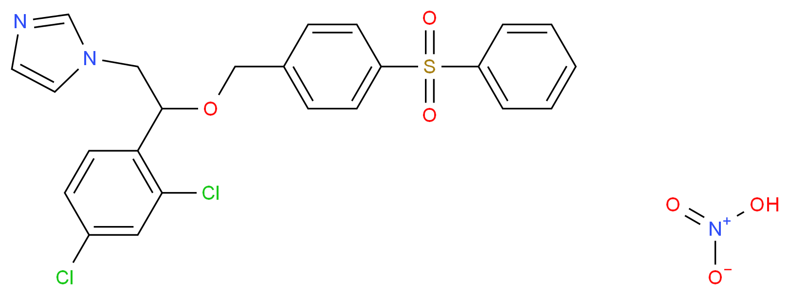 Fenticonazole Sulfone Nitric Acid Salt_分子结构_CAS_80676-29-5)