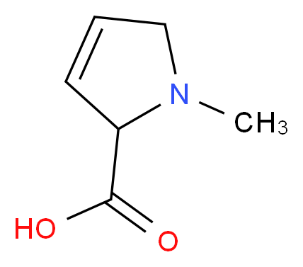 1-methyl-2,5-dihydro-1H-pyrrole-2-carboxylic acid_分子结构_CAS_1256642-90-6)