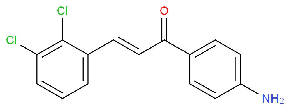 (2E)-1-(4-Aminophenyl)-3-(2,3-dichlorophenyl)prop-2-en-1-one_分子结构_CAS_)