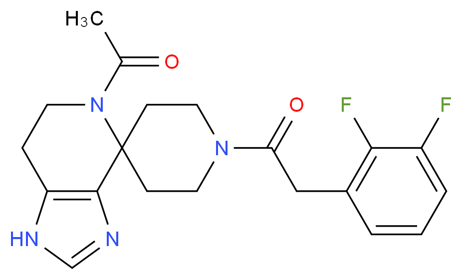 5-acetyl-1'-[(2,3-difluorophenyl)acetyl]-1,5,6,7-tetrahydrospiro[imidazo[4,5-c]pyridine-4,4'-piperidine]_分子结构_CAS_)