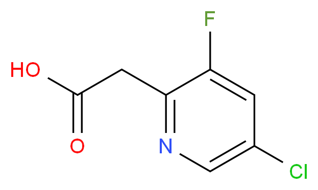 2-(5-Chloro-3-fluoropyridin-2-yl)acetic acid_分子结构_CAS_1214323-94-0)