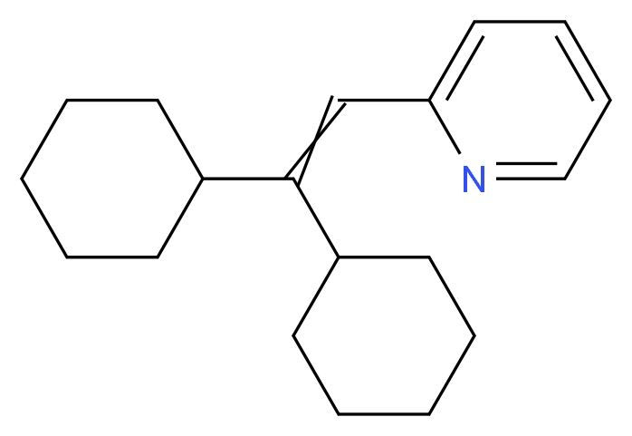 2-(2,2-Dicyclohexylvinyl)pyridine (E/Z Mixture)_分子结构_CAS_3626-67-3)