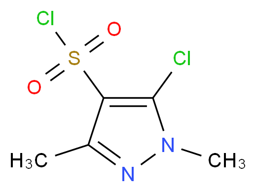 5-Chloro-1,3-dimethyl-1H-pyrazole-4-sulphonyl chloride_分子结构_CAS_88398-93-0)