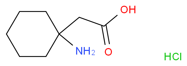 2-(1-氨基环己基)乙酸 盐酸盐_分子结构_CAS_37631-99-5)