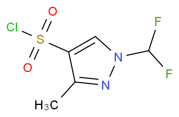 1-Difluoromethyl-3-methyl-1H-pyrazole-4-sulfonyl chloride_分子结构_CAS_957490-44-7)