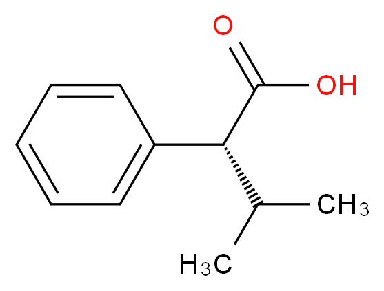 (2R)-3-methyl-2-phenylbutanoic acid_分子结构_CAS_13491-13-9