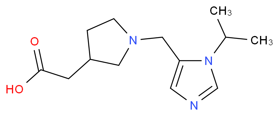 {1-[(1-isopropyl-1H-imidazol-5-yl)methyl]pyrrolidin-3-yl}acetic acid_分子结构_CAS_)