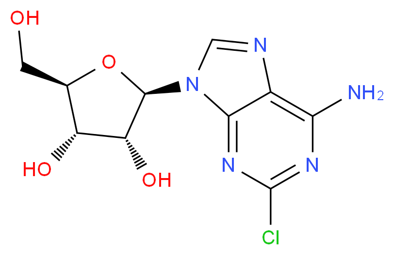 2-氯腺苷_分子结构_CAS_146-77-0)