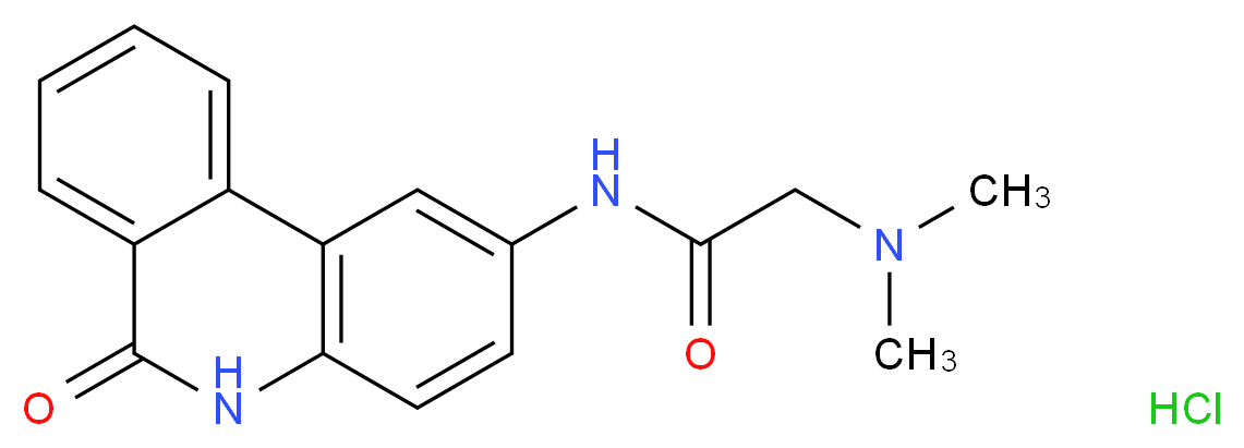 2-(dimethylamino)-N-(6-oxo-5,6-dihydrophenanthridin-2-yl)acetamide hydrochloride_分子结构_CAS_344458-15-7