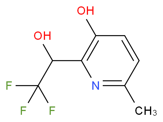 6-methyl-2-(2,2,2-trifluoro-1-hydroxyethyl)pyridin-3-ol_分子结构_CAS_344776-71-2