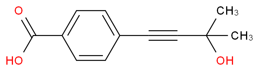 4-(3-hydroxy-3-methylbut-1-yn-1-yl)benzoic acid_分子结构_CAS_63165-02-6