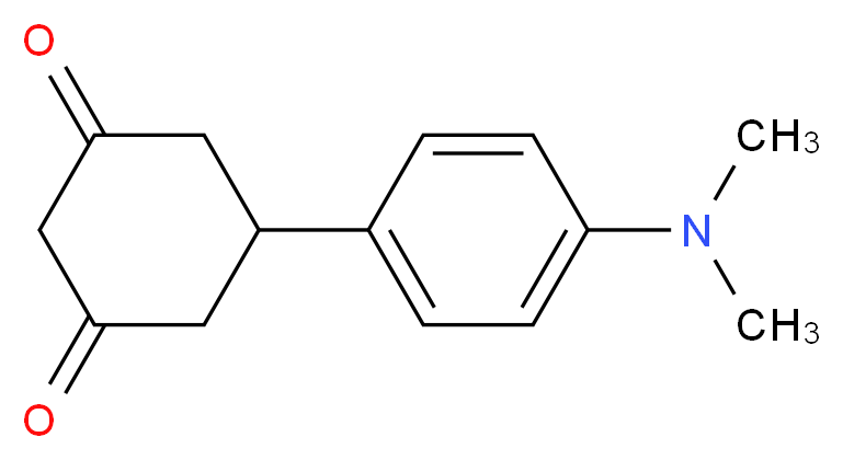 5-[4-(二甲氨基)苯基]-1,3-环己二酮_分子结构_CAS_144128-70-1)