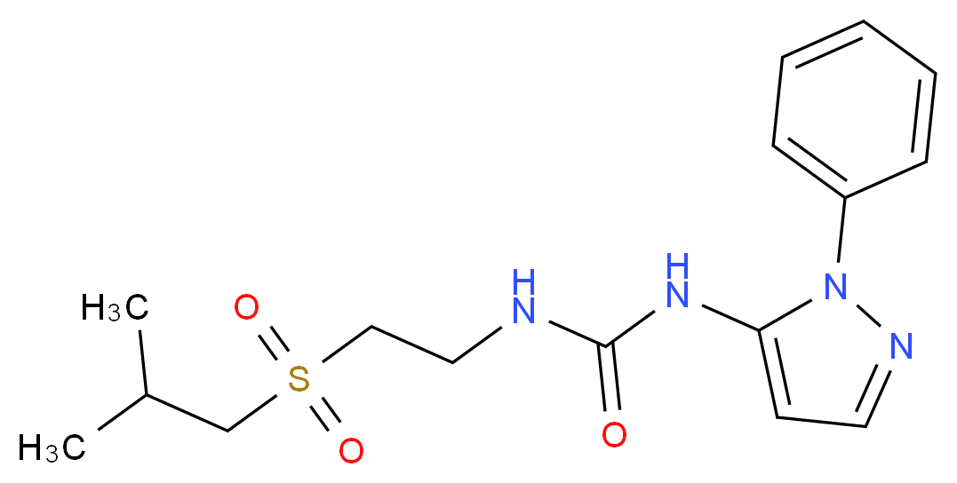 N-[2-(isobutylsulfonyl)ethyl]-N'-(1-phenyl-1H-pyrazol-5-yl)urea_分子结构_CAS_)