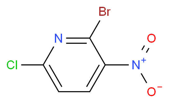 2-bromo-6-chloro-3-nitropyridine_分子结构_CAS_91678-23-8