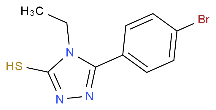 5-(4-bromophenyl)-4-ethyl-4H-1,2,4-triazole-3-thiol_分子结构_CAS_337487-15-7