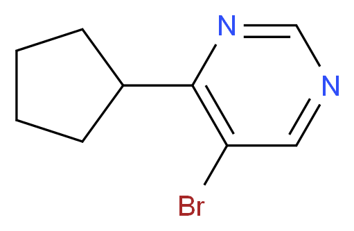 5-Bromo-4-cyclopentylpyrimidine_分子结构_CAS_)