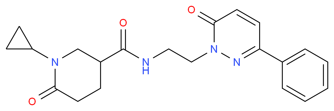 1-cyclopropyl-6-oxo-N-[2-(6-oxo-3-phenyl-1(6H)-pyridazinyl)ethyl]-3-piperidinecarboxamide_分子结构_CAS_)