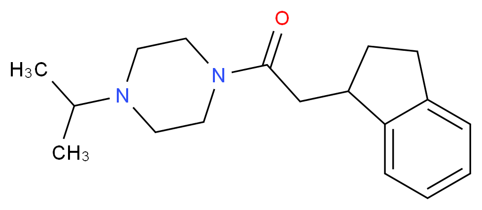 1-(2,3-dihydro-1H-inden-1-ylacetyl)-4-isopropylpiperazine_分子结构_CAS_)