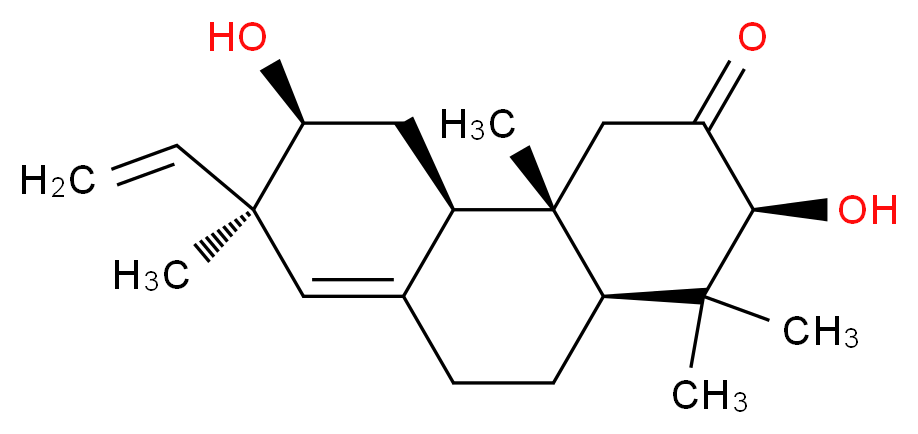 (2S,4aS,4bR,6S,7R,10aS)-7-ethenyl-2,6-dihydroxy-1,1,4a,7-tetramethyl-1,2,3,4,4a,4b,5,6,7,9,10,10a-dodecahydrophenanthren-3-one_分子结构_CAS_119642-82-9