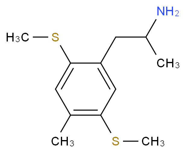 1-[4-methyl-2,5-bis(methylsulfanyl)phenyl]propan-2-amine_分子结构_CAS_765225-27-2