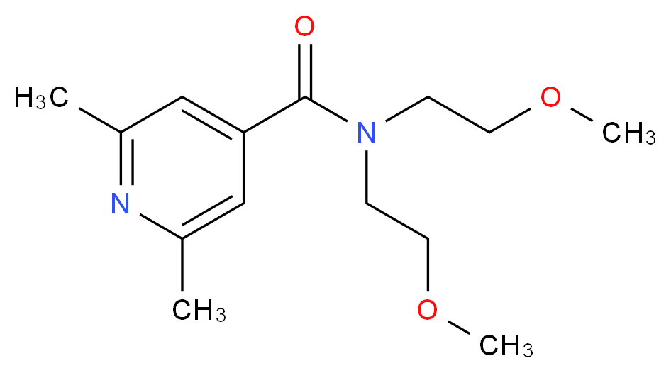 N,N-bis(2-methoxyethyl)-2,6-dimethylisonicotinamide_分子结构_CAS_)