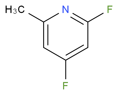 2,4-difluoro-6-methylpyridine_分子结构_CAS_83261-73-8