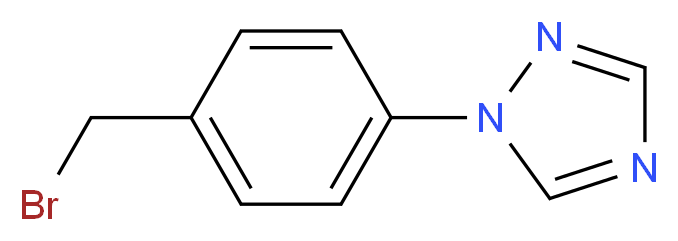 1-[4-(Bromomethyl)phenyl]-1H-1,2,4-triazole_分子结构_CAS_58419-69-5)