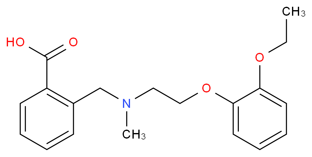 2-{[[2-(2-ethoxyphenoxy)ethyl](methyl)amino]methyl}benzoic acid_分子结构_CAS_)