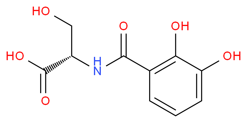 (2S)-2-[(2,3-dihydroxyphenyl)formamido]-3-hydroxypropanoic acid_分子结构_CAS_127658-43-9