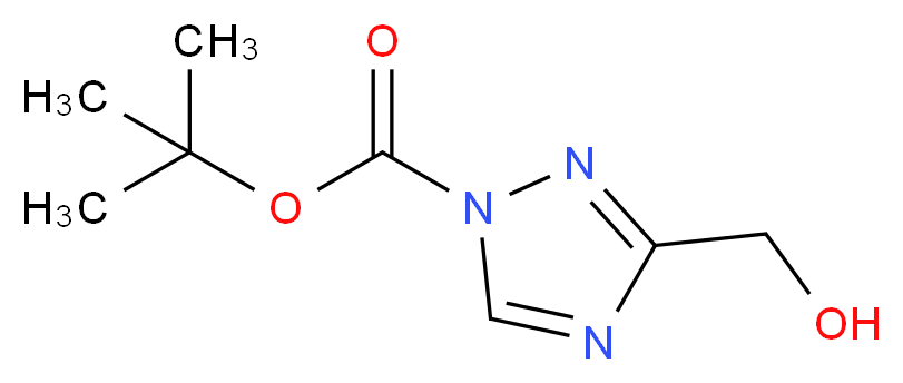 tert-Butyl 3-(hydroxymethyl)-1H-1,2,4-triazole-1-carboxylate_分子结构_CAS_)