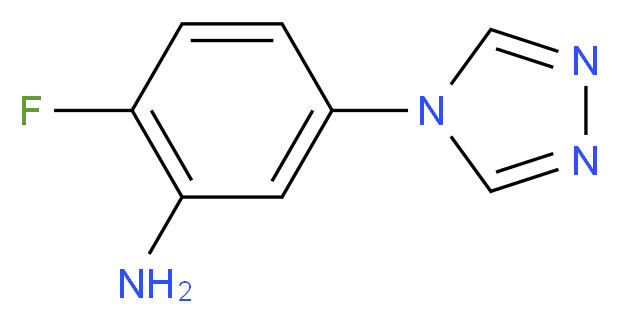 2-Fluoro-5-[1,2,4]triazol-4-yl-phenylamine_分子结构_CAS_1082766-13-9)