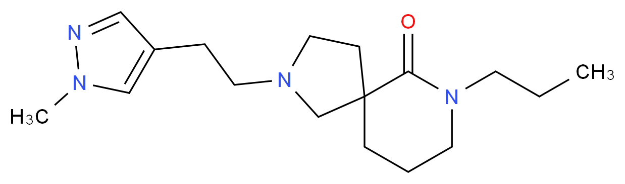 2-[2-(1-methyl-1H-pyrazol-4-yl)ethyl]-7-propyl-2,7-diazaspiro[4.5]decan-6-one_分子结构_CAS_)