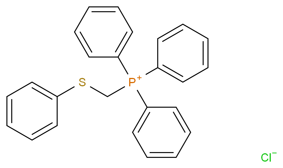 triphenyl[(phenylsulfanyl)methyl]phosphanium chloride_分子结构_CAS_13884-92-9