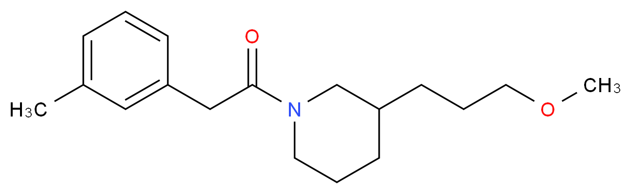 3-(3-methoxypropyl)-1-[(3-methylphenyl)acetyl]piperidine_分子结构_CAS_)