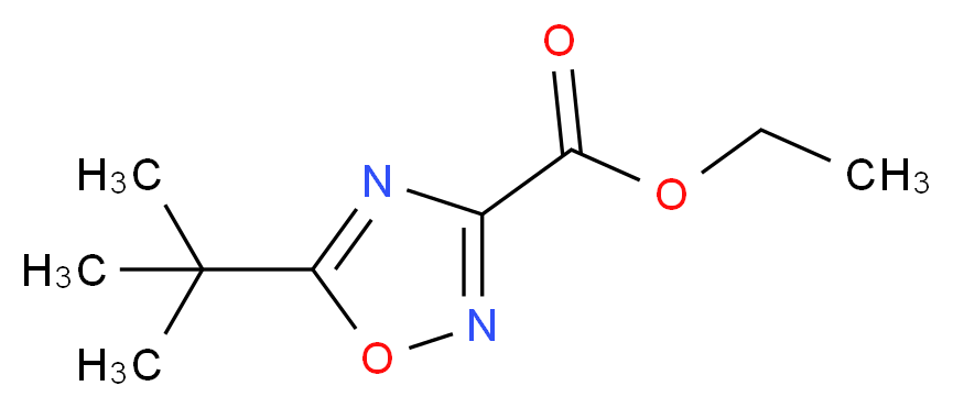 ethyl 5-tert-butyl-1,2,4-oxadiazole-3-carboxylate_分子结构_CAS_158154-63-3