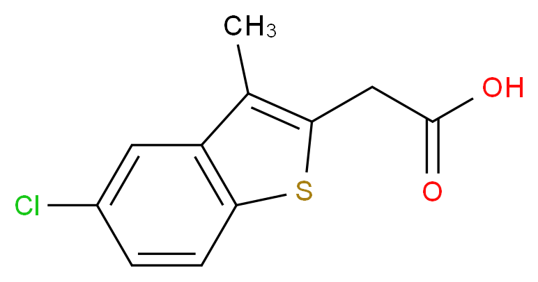 2-(5-chloro-3-methylbenzo[b]thiophen-2-yl)acetic acid_分子结构_CAS_51527-19-6)