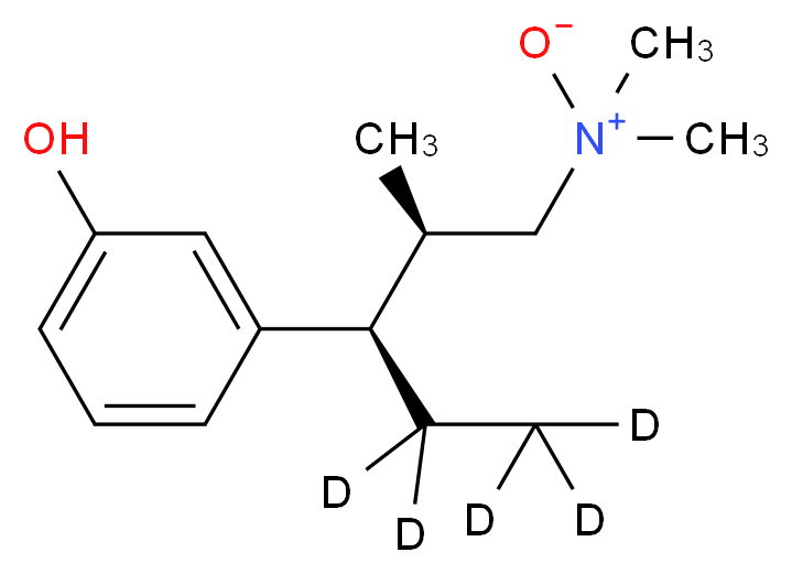 (2R,3R)-3-(3-hydroxyphenyl)-N,N,2-trimethyl(4,4,5,5,5-<sup>2</sup>H<sub>5</sub>)pentanamine oxide_分子结构_CAS_1346603-32-4