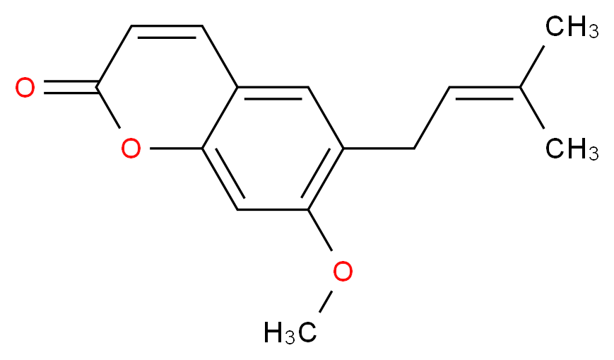 7-methoxy-6-(3-methylbut-2-en-1-yl)-2H-chromen-2-one_分子结构_CAS_581-31-7