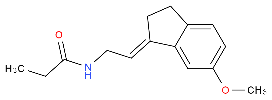 N-{2-[(1E)-6-methoxy-2,3-dihydro-1H-inden-1-ylidene]ethyl}propanamide_分子结构_CAS_196597-82-7