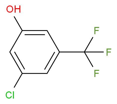 3-chloro-5-(trifluoromethyl)phenol_分子结构_CAS_570391-18-3