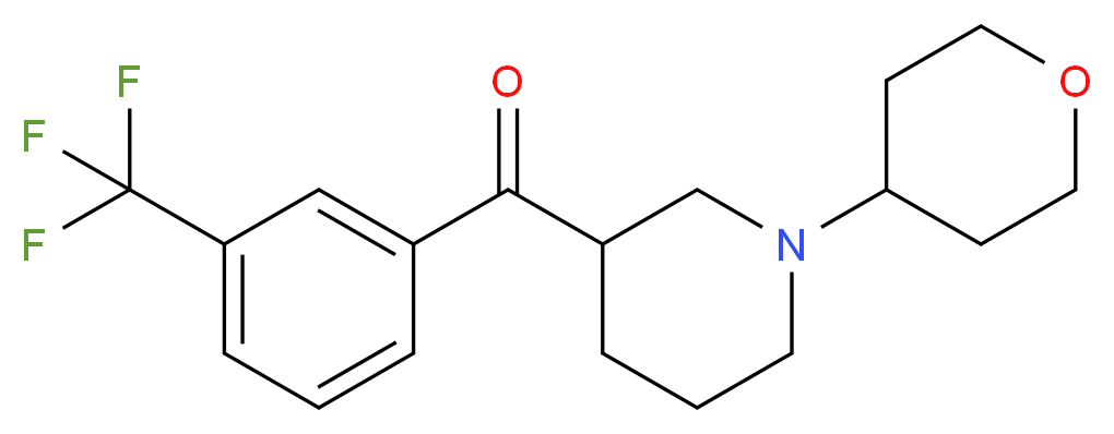 [1-(tetrahydro-2H-pyran-4-yl)-3-piperidinyl][3-(trifluoromethyl)phenyl]methanone_分子结构_CAS_)