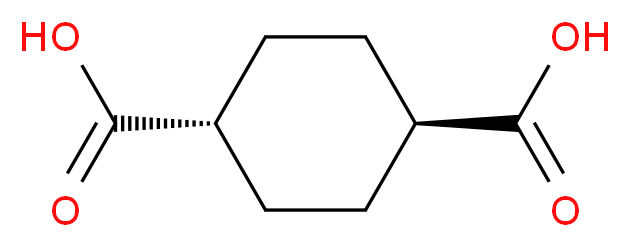 trans-1,4-Cyclohexanedicarboxylic acid_分子结构_CAS_619-82-9)