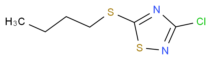 5-(Butylthio)-3-chloro-1,2,4-thiadiazole_分子结构_CAS_36955-36-9)