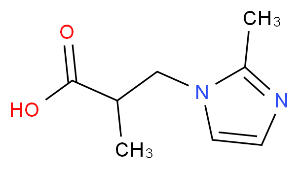 2-Methyl-3-(2-methyl-imidazol-1-yl)-propionic acid_分子结构_CAS_)