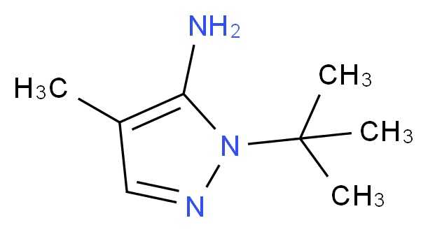 1-tert-butyl-4-methyl-1H-pyrazol-5-amine_分子结构_CAS_1196154-67-2)