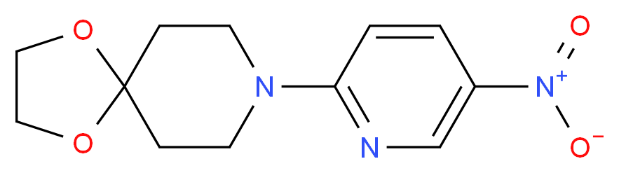 8-(5-nitropyridin-2-yl)-1,4-dioxa-8-azaspiro[4.5]decane_分子结构_CAS_877790-46-0