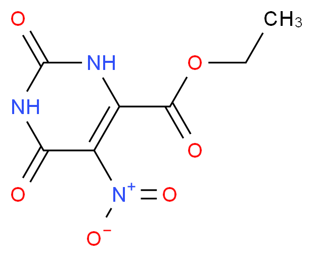 ethyl 5-nitro-2,6-dioxo-1,2,3,6-tetrahydropyrimidine-4-carboxylate_分子结构_CAS_52047-16-2